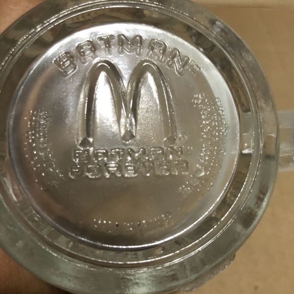 Vintage 1995 BATMAN McDonald's "Batman Forever" Clear Glass Mug Cup DC Comics - Picture 4 of 16